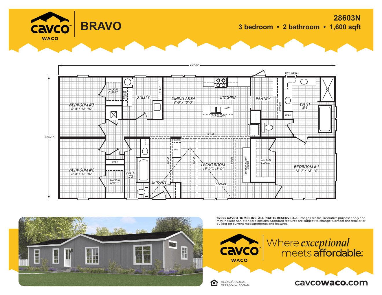 Bravo 28603N floor plan thumbnail