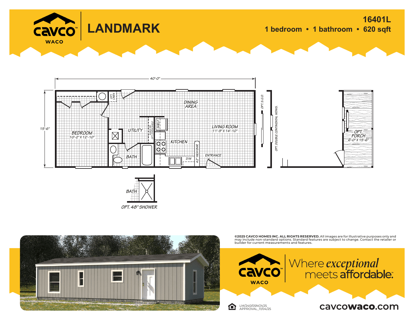 Landmark 16401L floor plan thumbnail