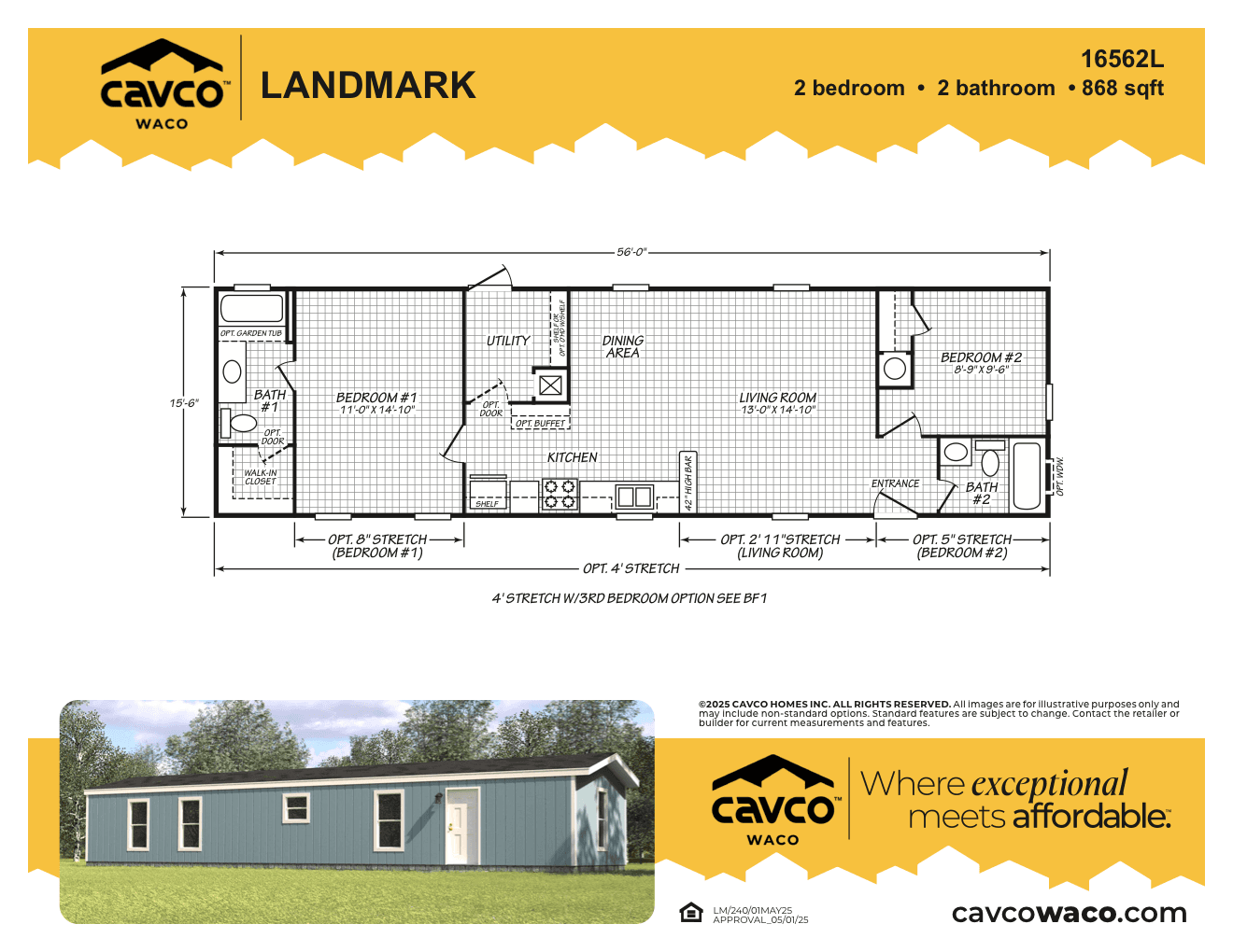 Landmark 16562L (2BR) floor plan thumbnail
