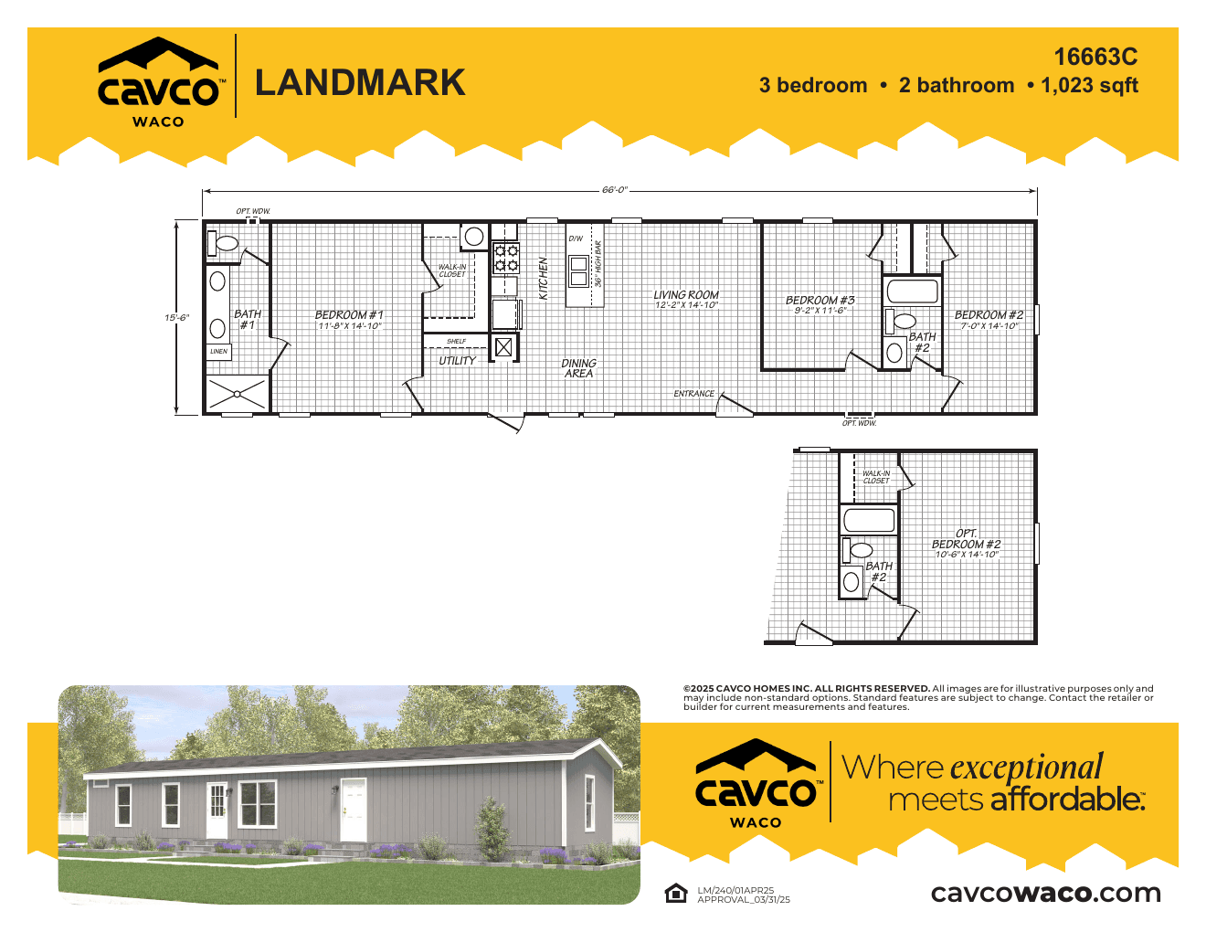Landmark 16663C floor plan thumbnail
