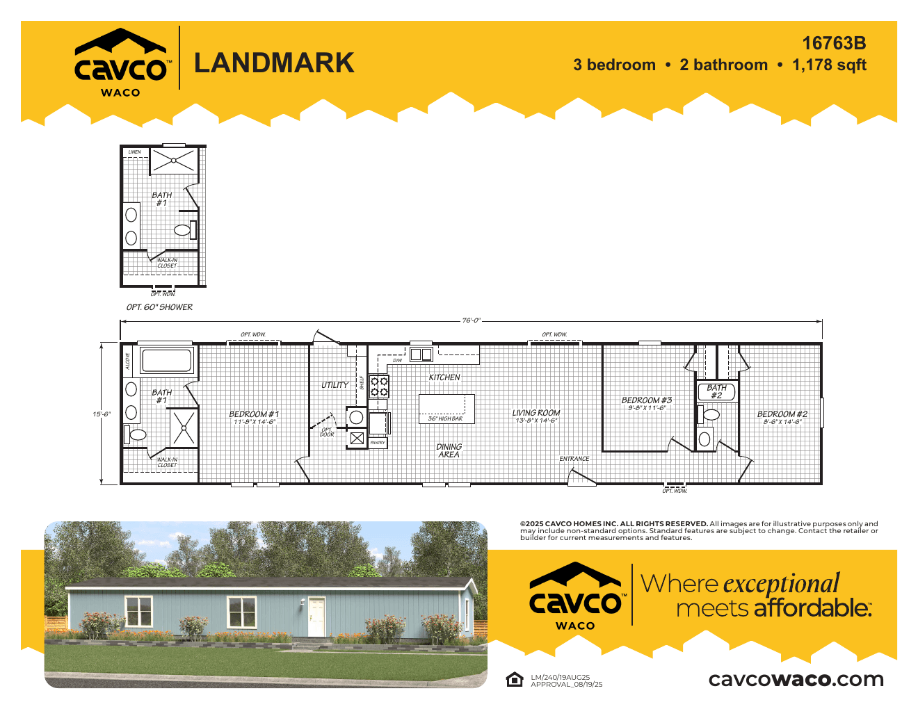 Landmark 16763B floor plan thumbnail