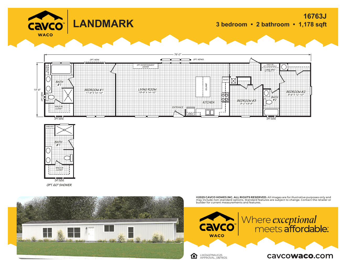 Landmark 16763J floor plan thumbnail