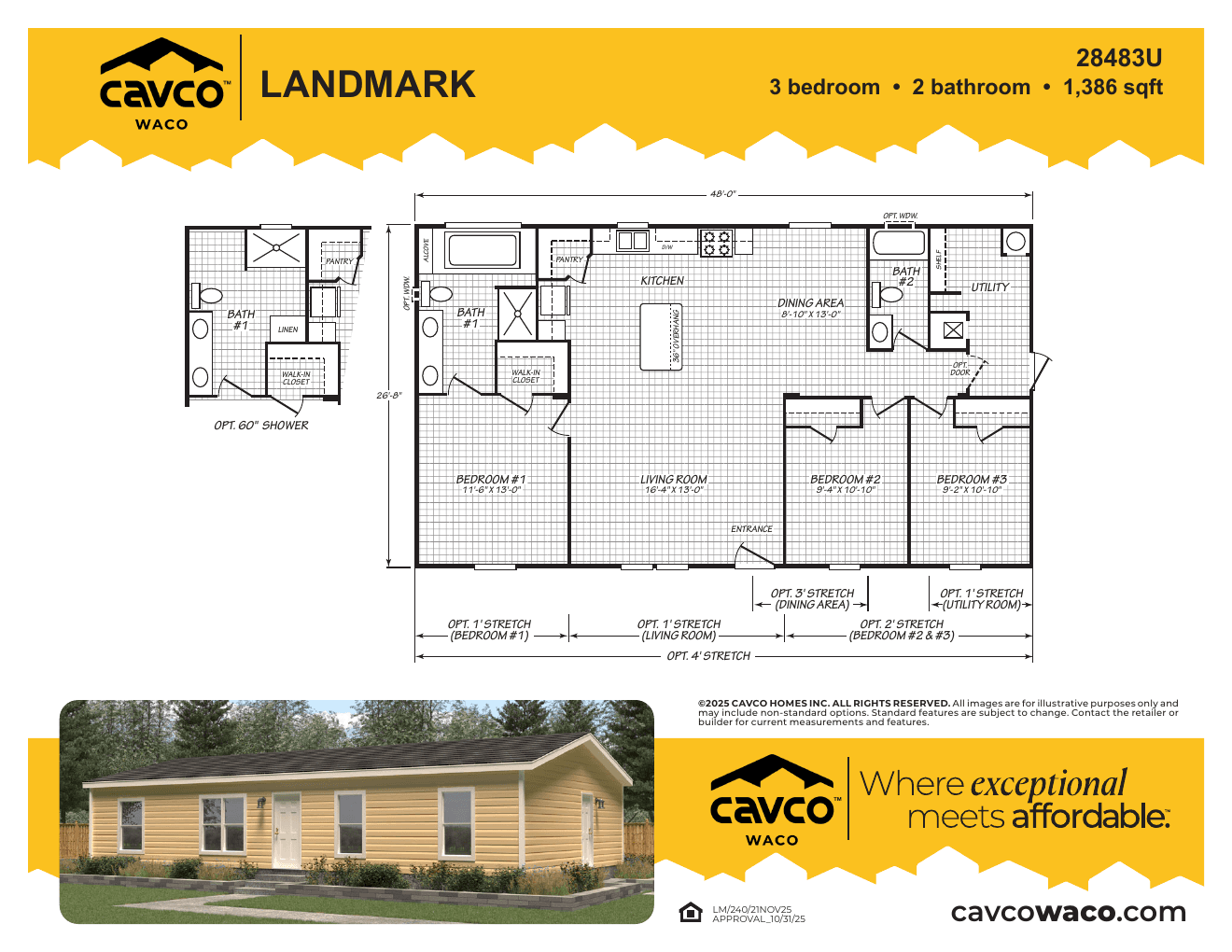 Landmark 28483U floor plan thumbnail
