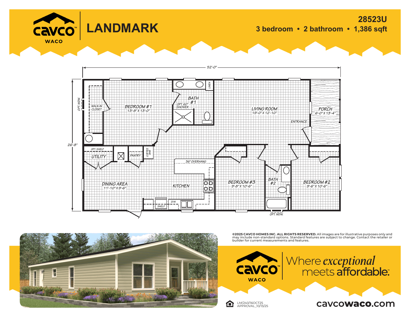 Landmark 28523U floor plan thumbnail