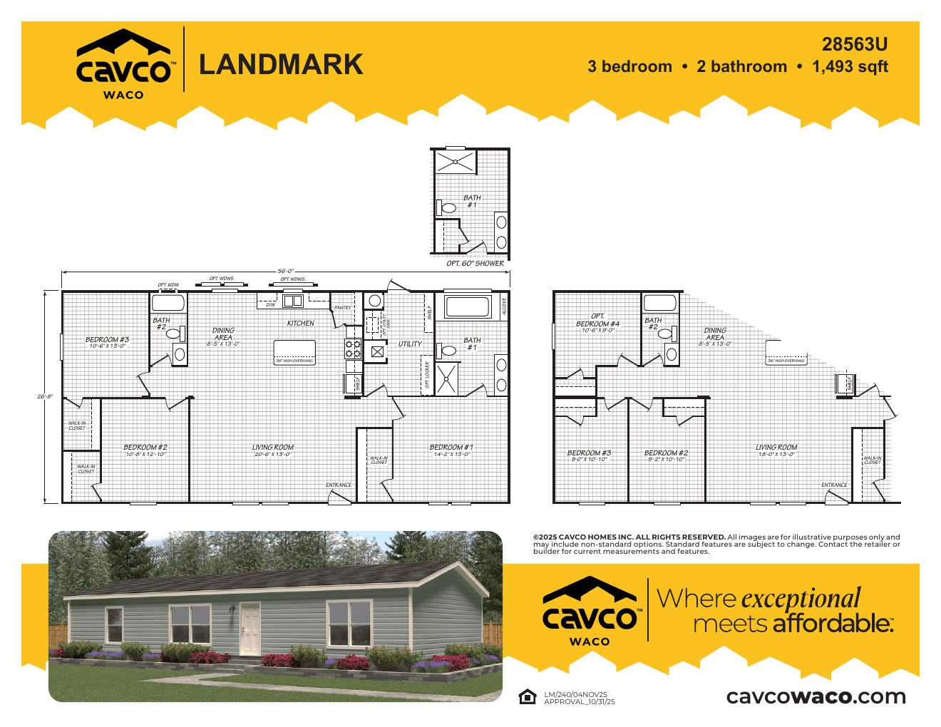 Landmark 28563U floor plan thumbnail