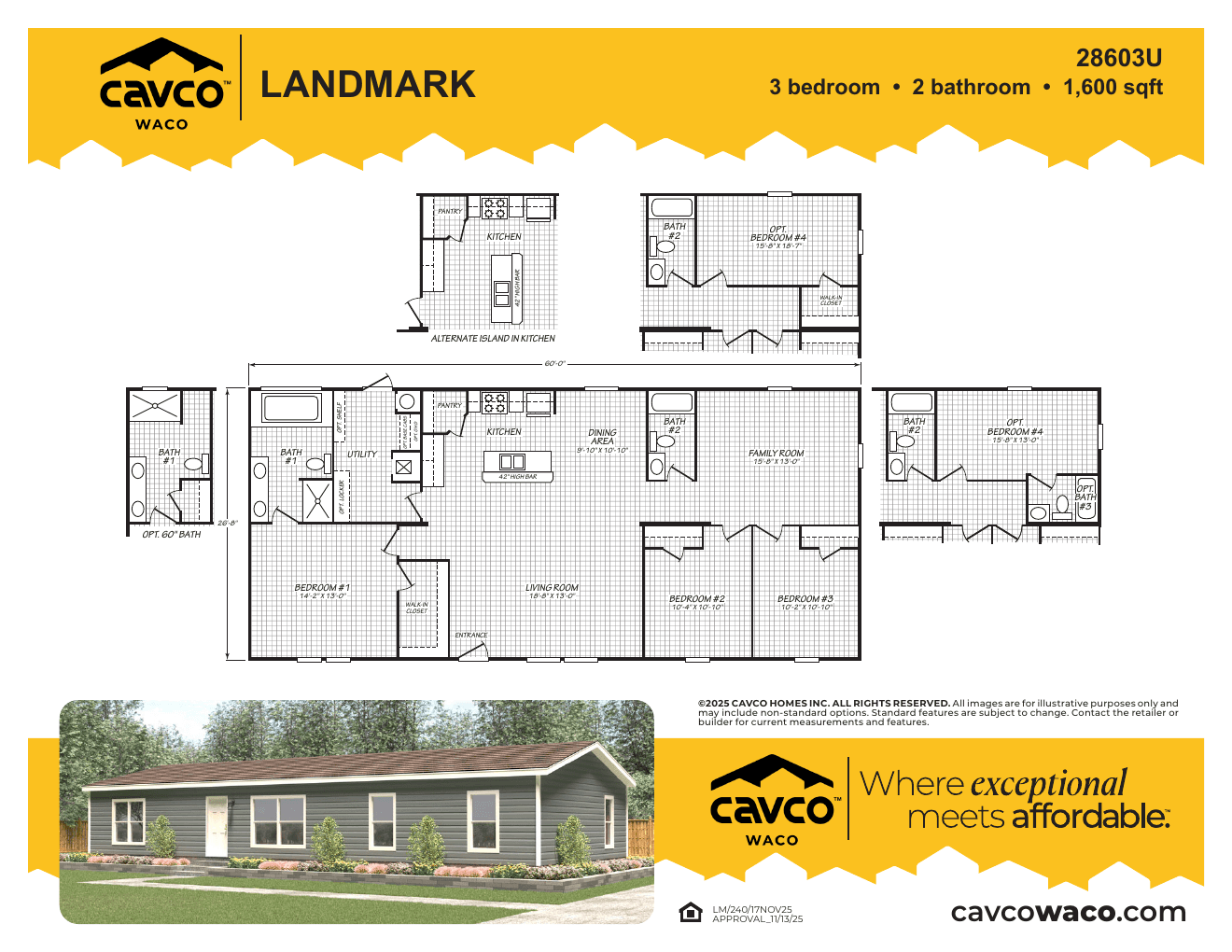 Landmark 28603U floor plan thumbnail