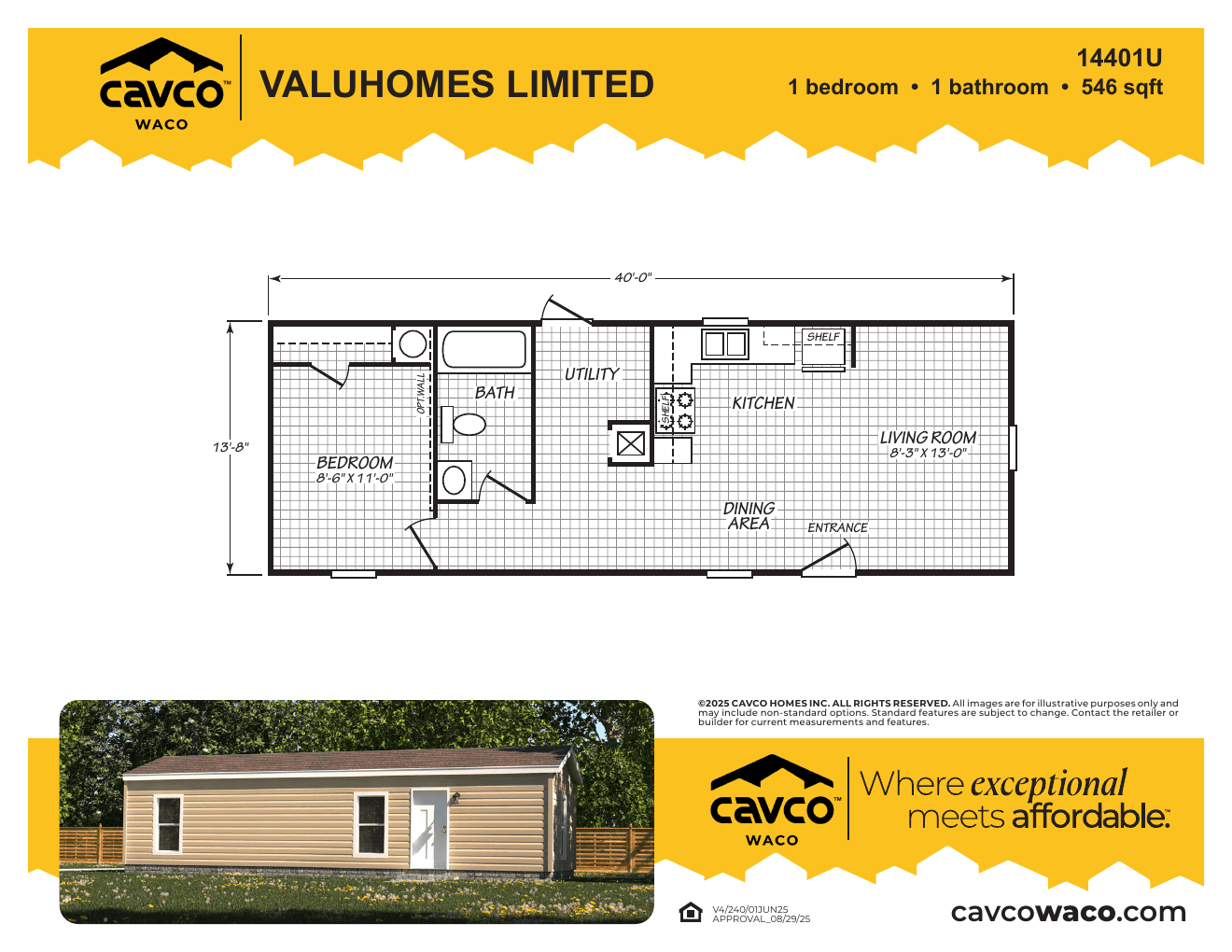 Value 14401U floor plan thumbnail