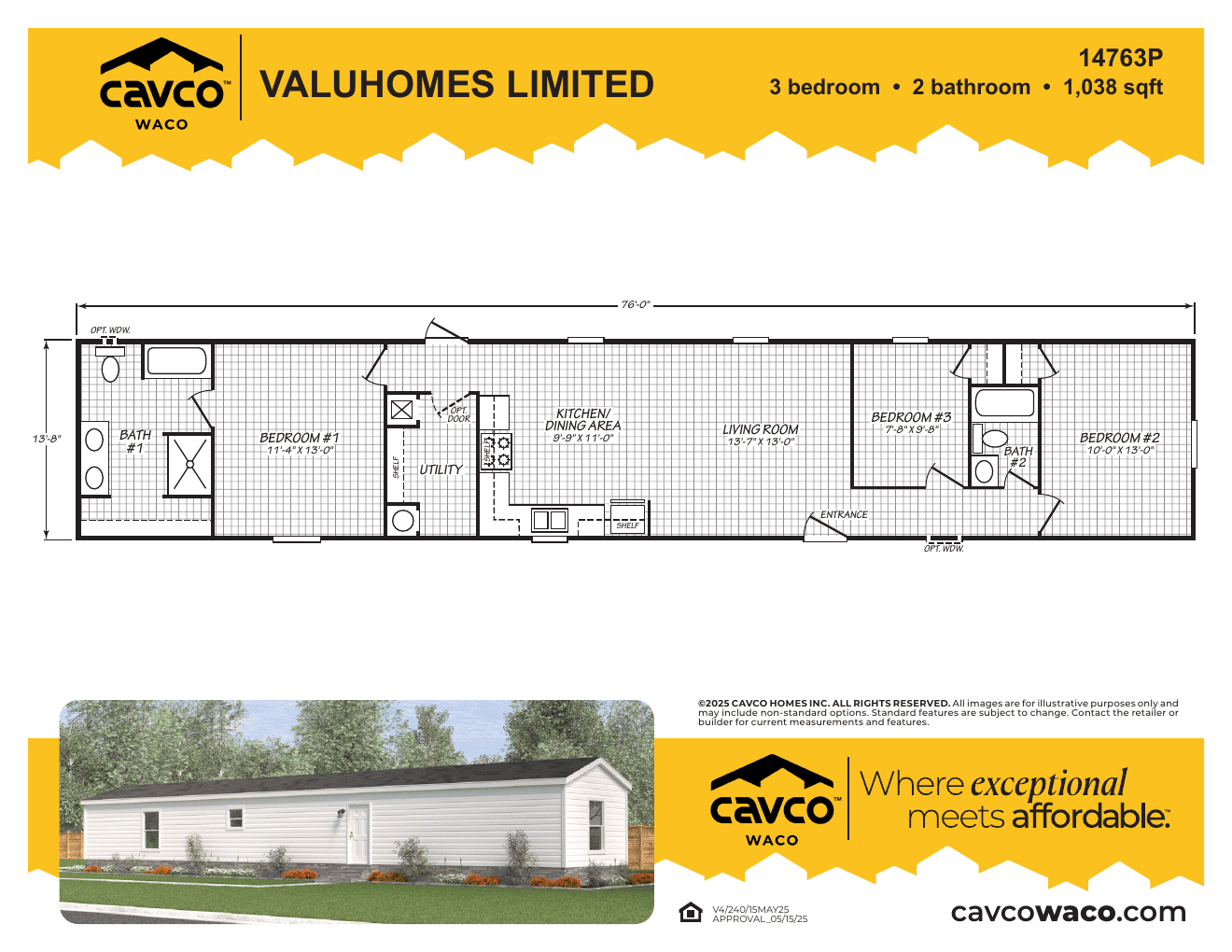 Value 14763P floor plan thumbnail