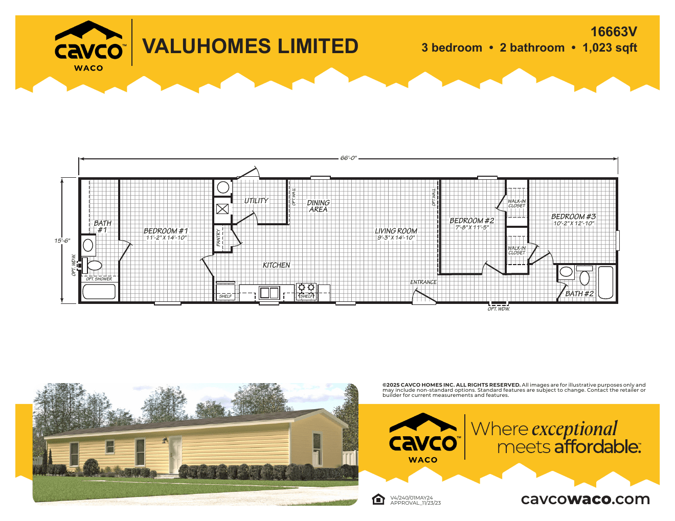 Value 16663V floor plan thumbnail